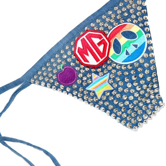 Studded Blue Bikini Set - Picture 4 of 8